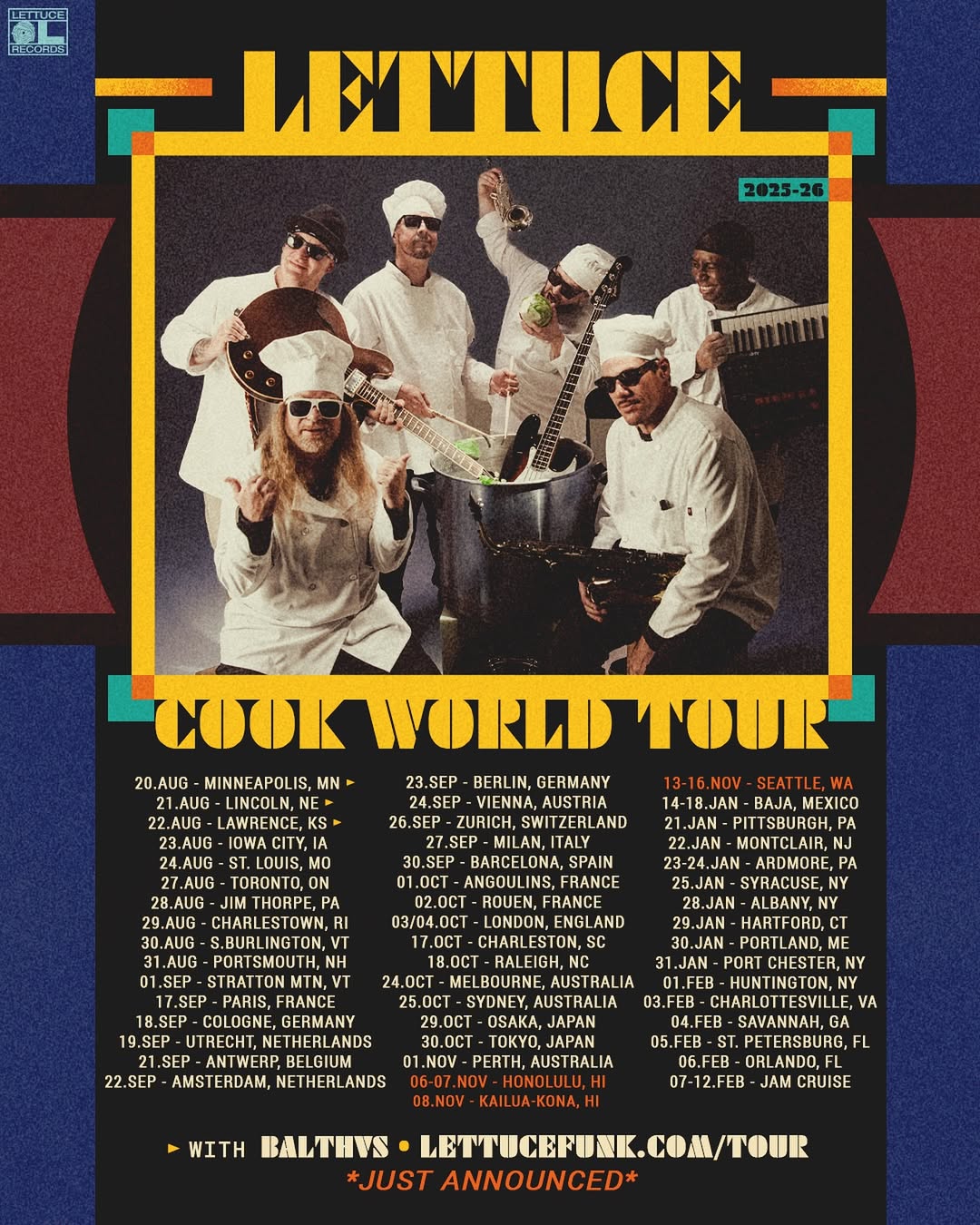 Lettuce Cook World Tour Poster 2026